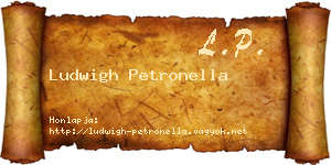 Ludwigh Petronella névjegykártya